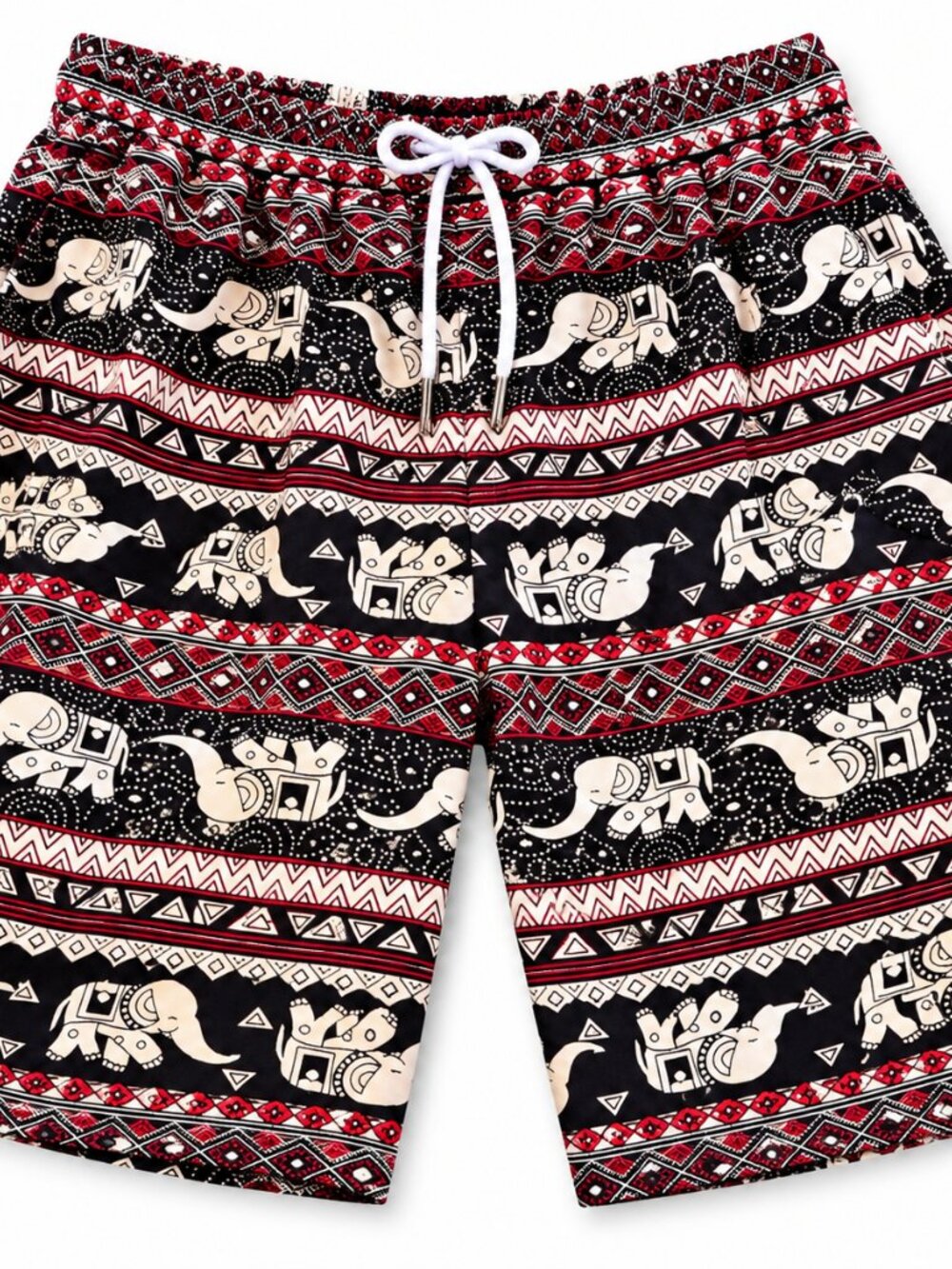Aztec Elephant Print Shorts Women's Size 8 Boho